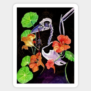 "Memory Maps" Resonate Raven skeleton Sticker